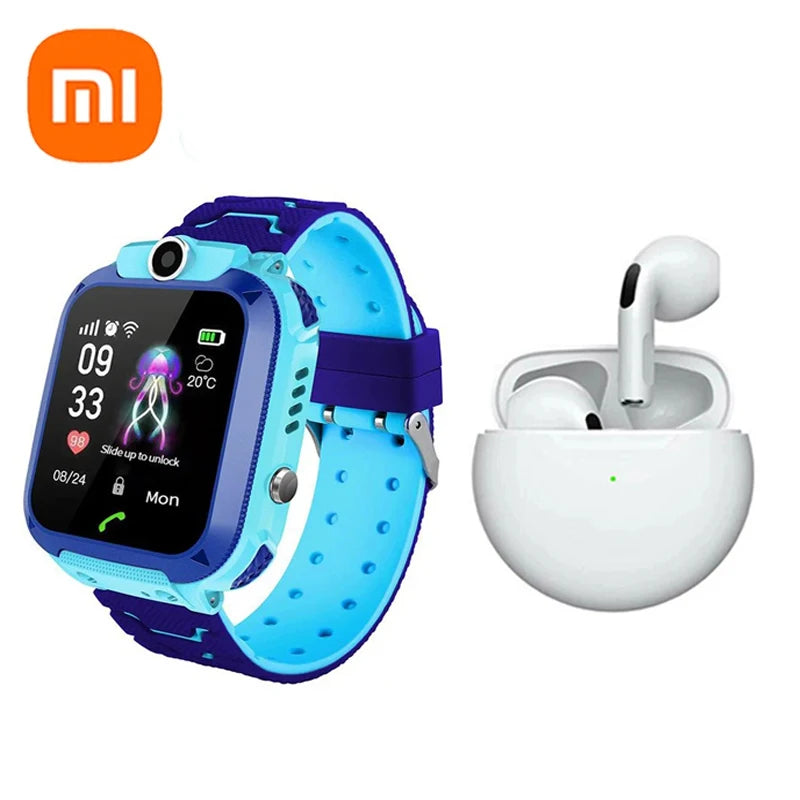 Xiaomi Kids Smart Watch 4G Sim Card Call Camera GPS Location SOS Antil-Lost IP67 Waterproof Smart Watch for Ios Android Kid Gift