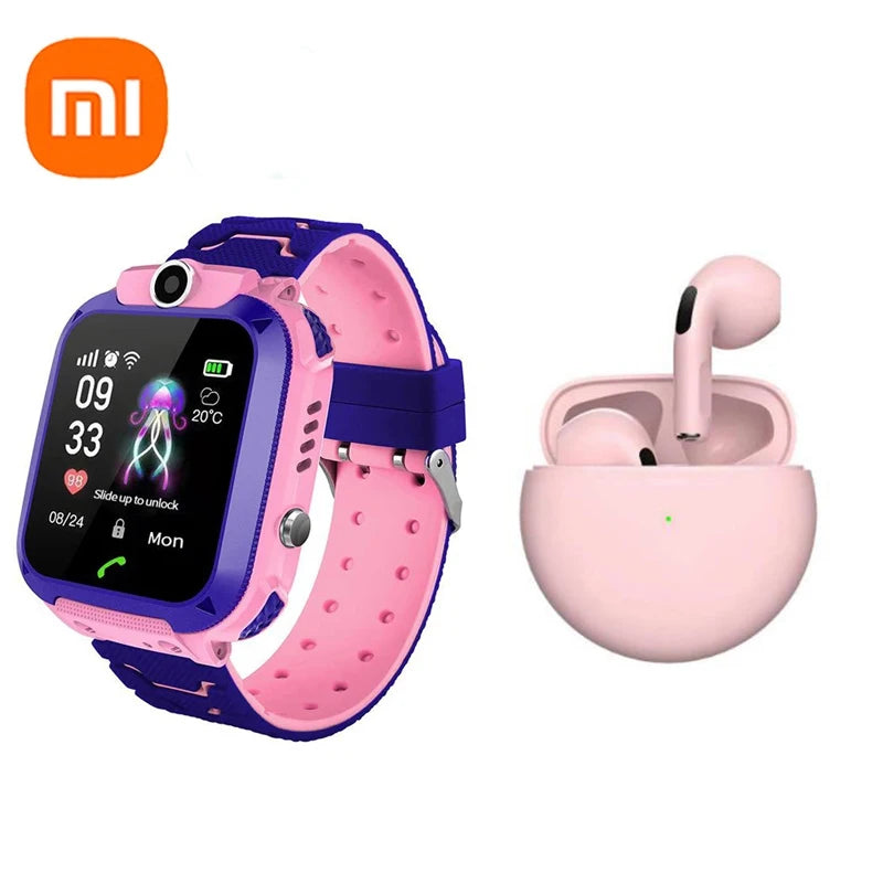 Xiaomi Kids Smart Watch 4G Sim Card Call Camera GPS Location SOS Antil-Lost IP67 Waterproof Smart Watch for Ios Android Kid Gift