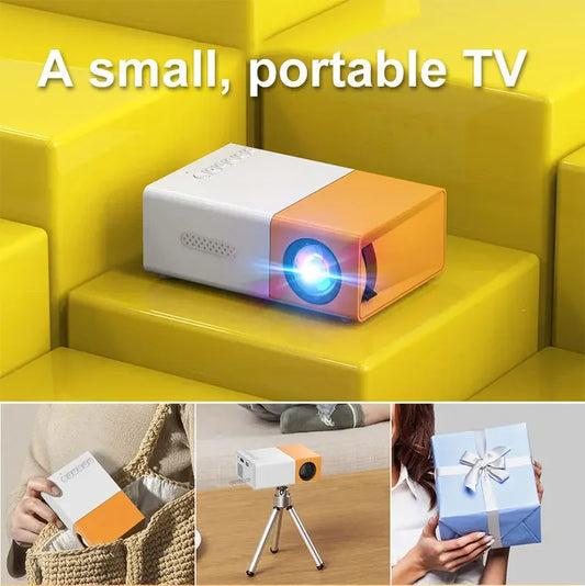 YG300 Mini Portable Projector - WiFi Smart 1280x720P Full HD for Office and Home Theater Video Projection