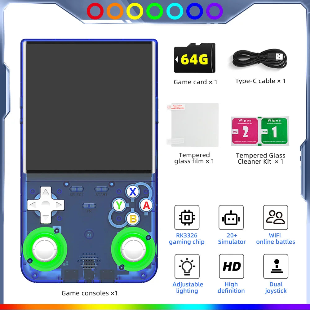 2025 R36Ultra Handheld Game Player Linux System 4Inch IPS Portable Video Game Console for PSP/GBA/DC Wi-Fi Enabled RGB Joystick