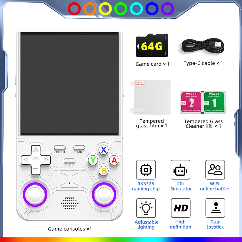 2025 R36Ultra Handheld Game Player Linux System 4Inch IPS Portable Video Game Console for PSP/GBA/DC Wi-Fi Enabled RGB Joystick