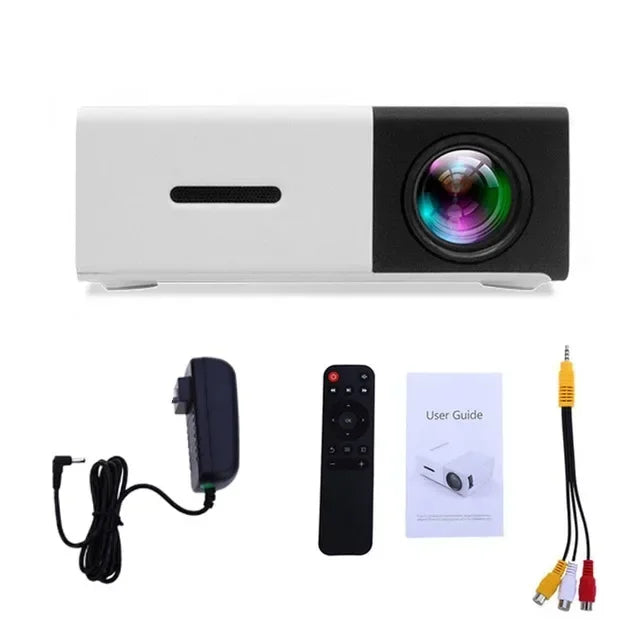 YG300 Multimedia Entertainment Projector, Home Theater, Outdoor Entertainment, Can Be Charged by Mobile Power Supply