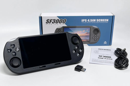 SF3000 Mini Retro Handheld Game Console 4.5" IPS Screen 20000+ Games Portable Pocket Video Game for PS1/GBA/ Arcade Games