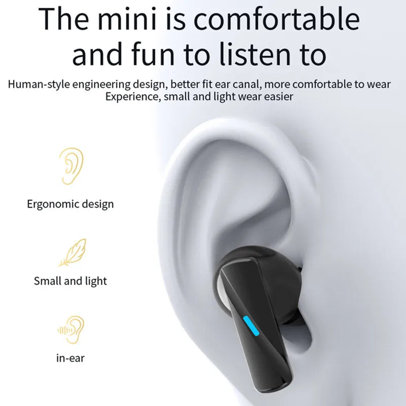 True Wireless Bluetooth Earphones & Headphones In-Ear Earplugs Waterproof Fitness Motion Music Hedset Flip Cover Earphone