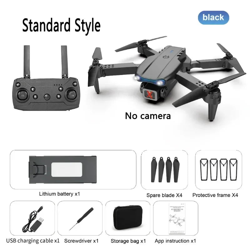 K3 E99 Pro Mini Drone Three-Sided Obstacle Avoidance Fixed Height Professional Foldable RC Quadcopter without Camera