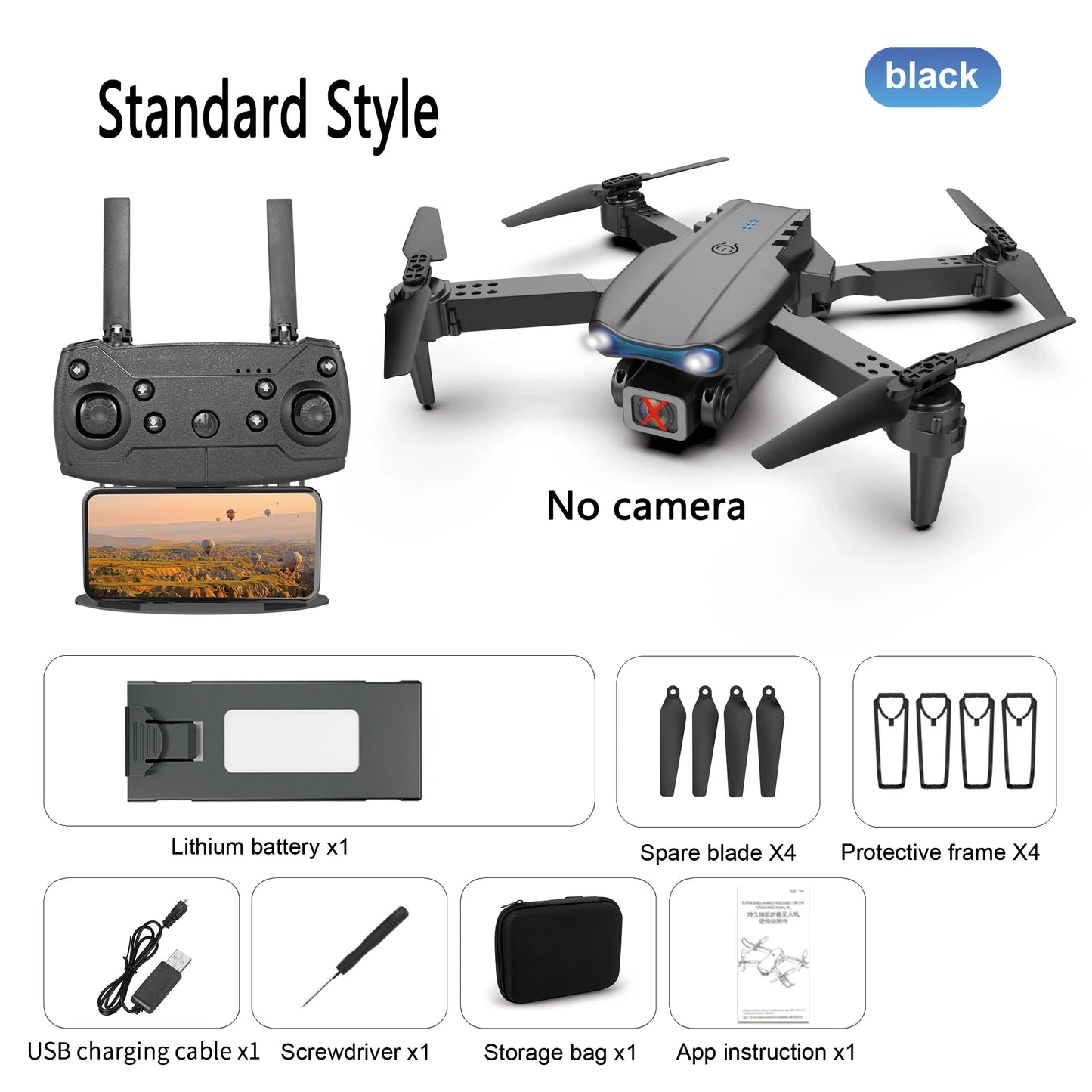 K3 E99 Pro Mini Drone Three-Sided Obstacle Avoidance Fixed Height Professional Foldable RC Quadcopter without Camera