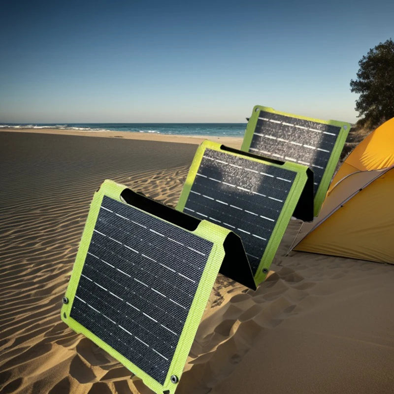 2000W Flexible Solar Panel 5V 9V 12V Portable Battery USB a C DC Solar Plate 21W/30W/60W/80W Power Bank for Camping Equipment