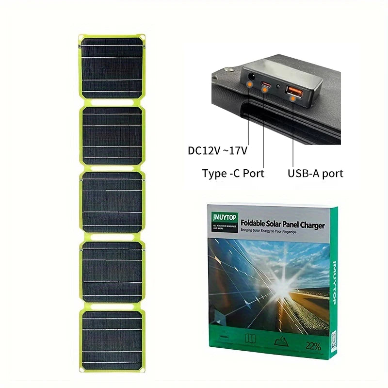 2000W Flexible Solar Panel 5V 9V 12V Portable Battery USB a C DC Solar Plate 21W/30W/60W/80W Power Bank for Camping Equipment