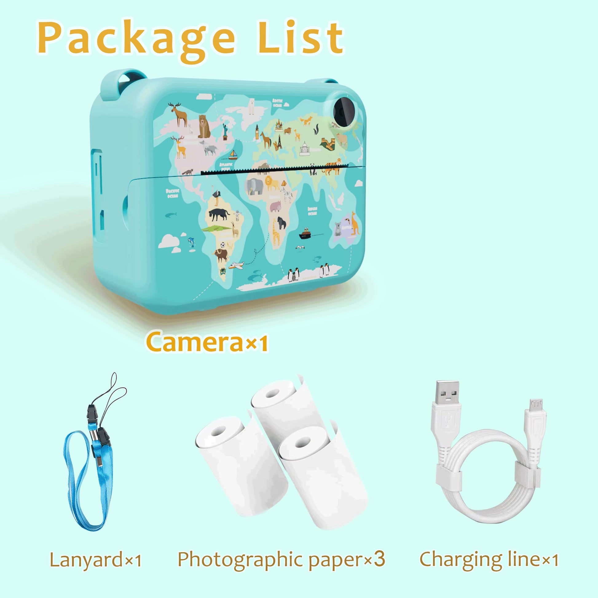 Digital Instant Printing Camera for Kids - Mini Thermal Printer for Photography, Ideal Holiday Gift